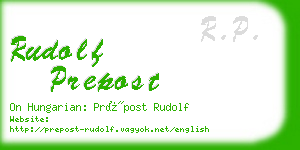 rudolf prepost business card